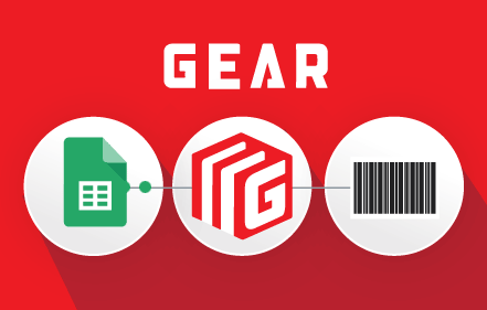 The GEAR app facilitates a two-way sync between spreadsheet and barcode entry