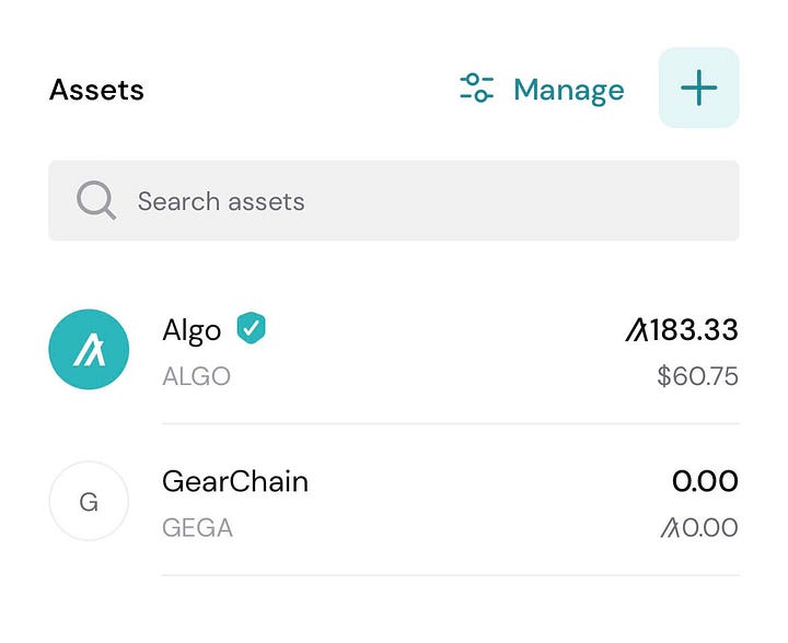 Now you are ready to receive your GearChain token (GEGA)